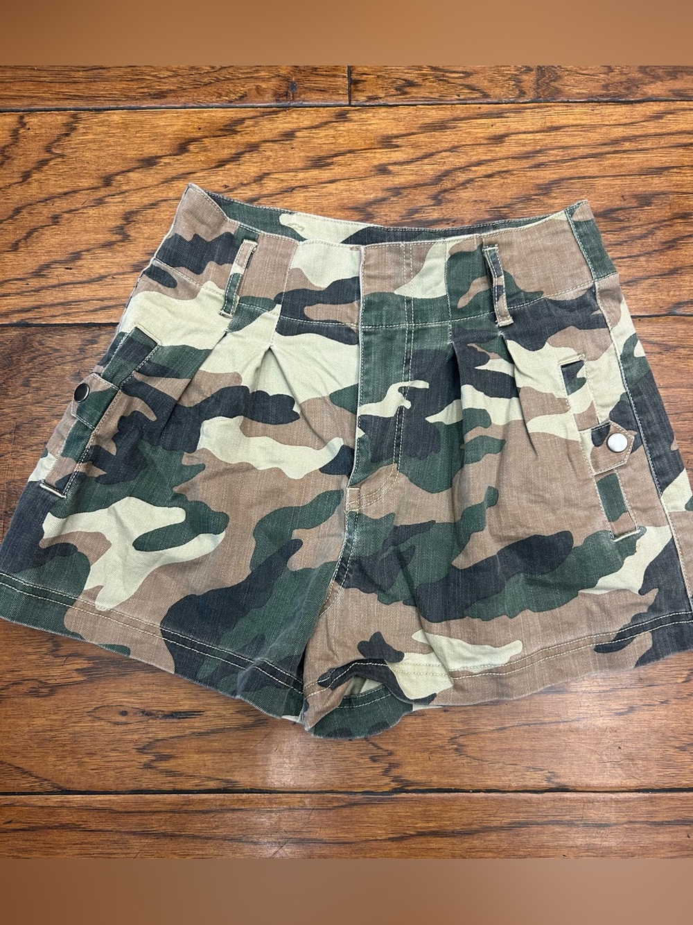Streetwear baddie grunge punk Camo Print High-Waist Shorts - Picture 3 of 8